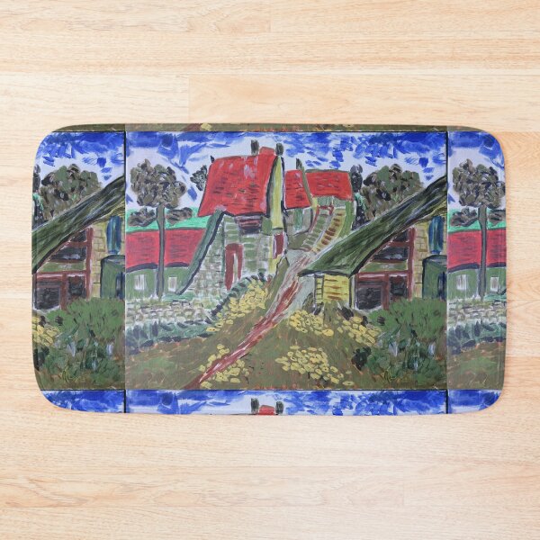 Item preview, Village Street in Auvers, Van Gogh art reproduction designed and sold by naturematters.