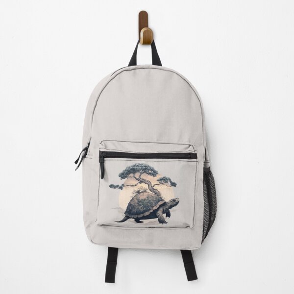 Item preview, ukiyo-e Style Japanese Turtle with Bonsai Tree designed and sold by Sabot119.