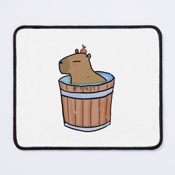 Item preview, Capybara Enjoying a Bath in Barrel designed and sold by Hanasroad.