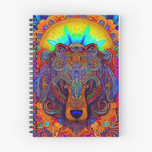 Artikelvorschau, Psychedelischer Bär sehr bunt entworfen und verkauft von FantasyAIArt.