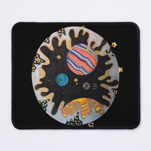 Item preview, Trippy Alien Portal - Dark Vibrant Planets UFO - Drippy Melting Space designed and sold by Lucidesigns.