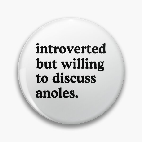 Aperçu de l'œuvre Introverti mais prêt à discuter d'Anoles Anole Humour créée et vendue par allysmar.