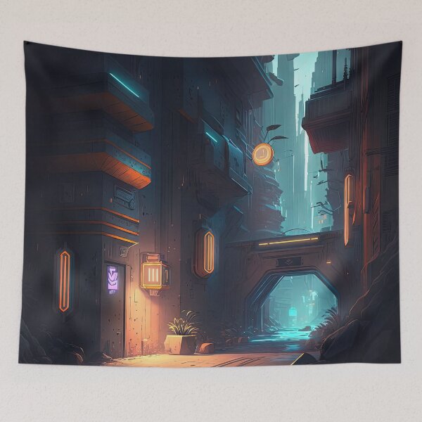 Item preview, Back door on an unfamiliar alley designed and sold by HappyBlackMoona.