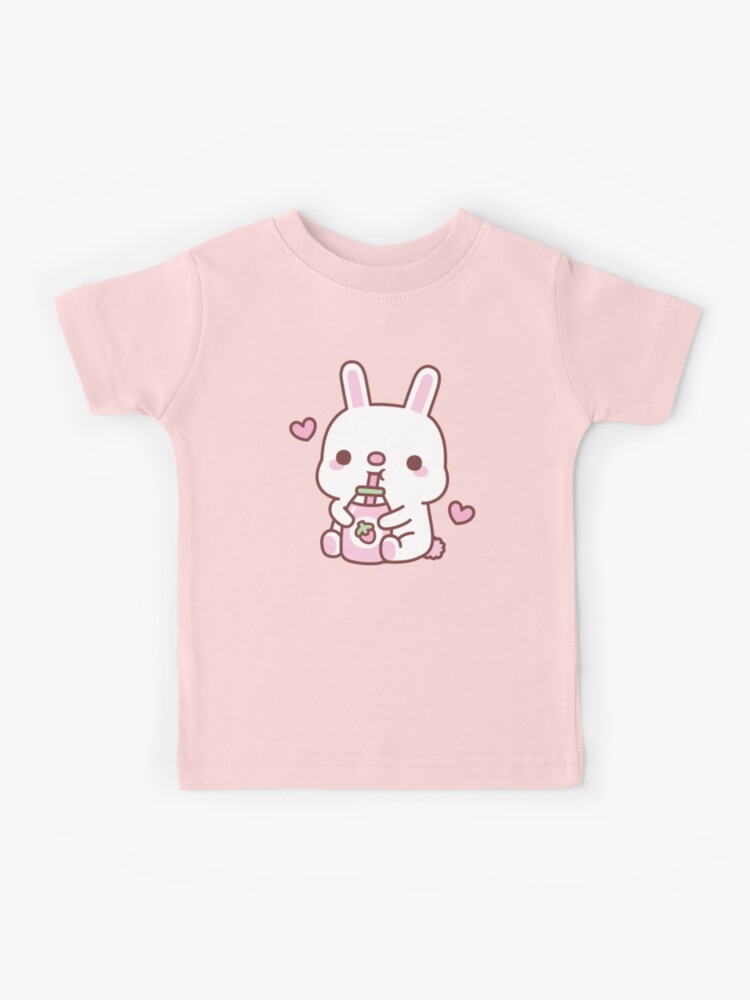 Strawberry Bunny Ruffle T-shirt Kawaii Top Strawbunny