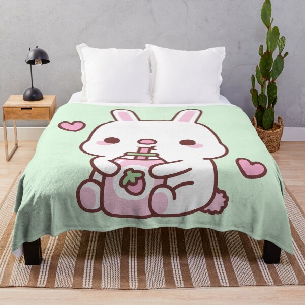 Item preview, Cute Bunny Loves Strawberry Milk designed and sold by rustydoodle.
