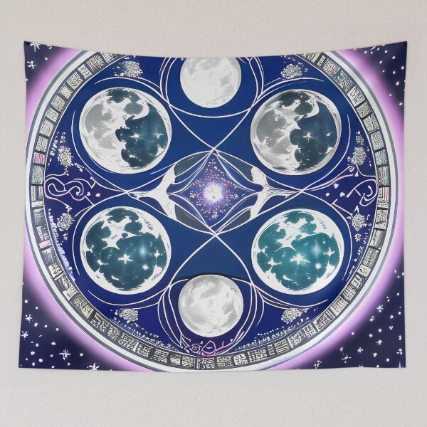 Item preview, Celestial moons phases designed and sold by BigBrainArtwork.