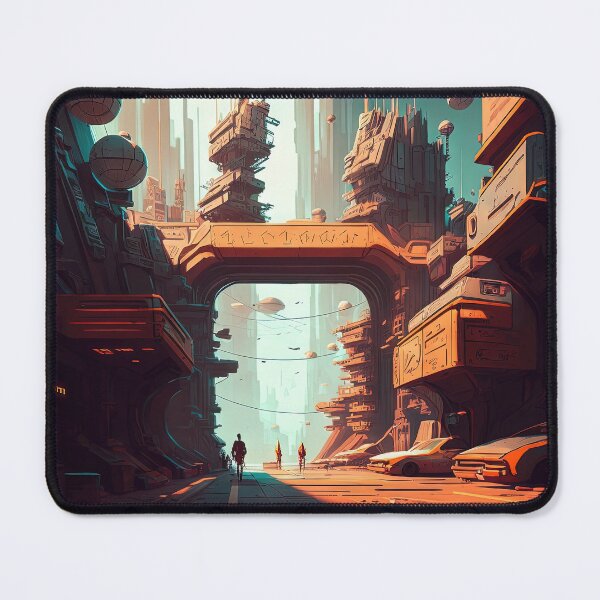 Item preview, Futuristic sandy city gate designed and sold by HappyBlackMoona.