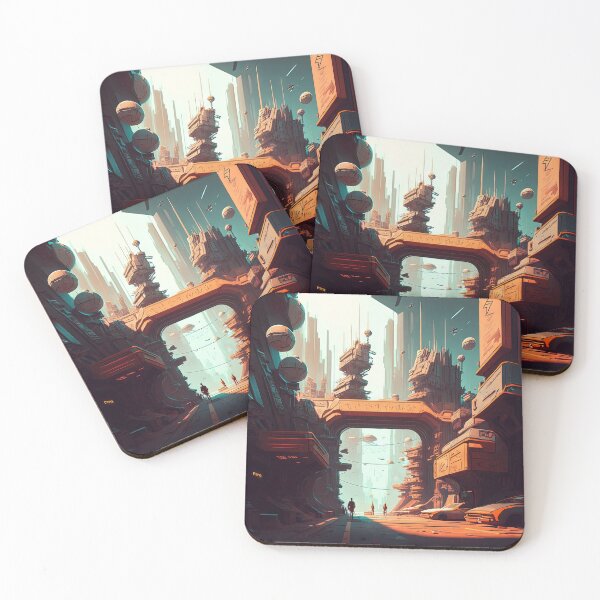 Item preview, Futuristic sandy city gate designed and sold by HappyBlackMoona.