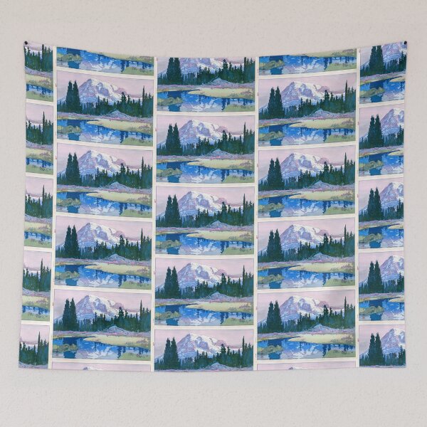 Item preview, Yoshida Hiroshi Japanese Art Print - Mt. Rainier (Reniya-Yama) from the American Series by Yoshida Hiroshi designed and sold by TeeARTHY.