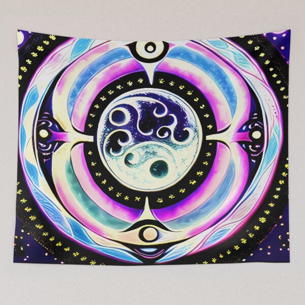 Item preview, Full moon celestial designed and sold by BigBrainArtwork.