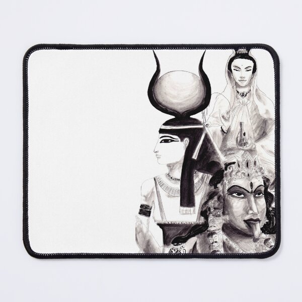 Item preview, Polytheism Illustration - featuring Isis, Kuan Yin, & Kali designed and sold by lossen.