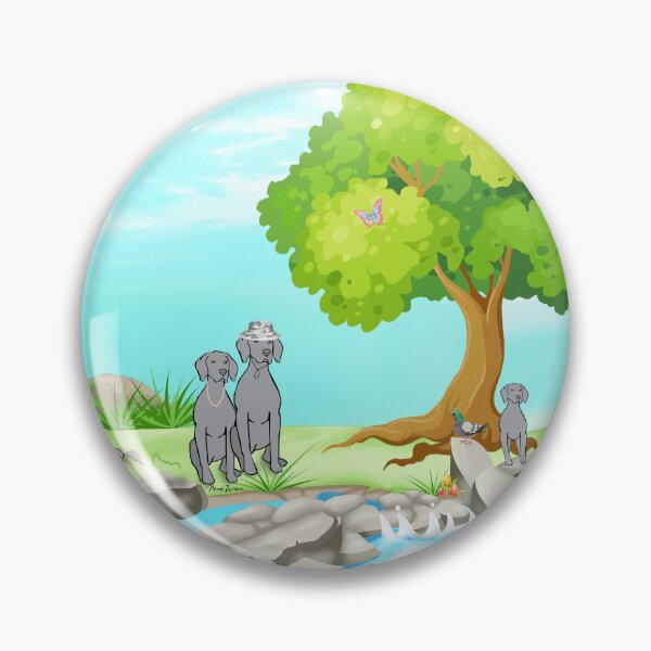 Item preview, Weimaraners en el río designed and sold by MWilsonPhoto.