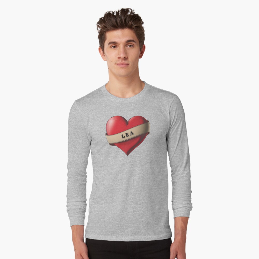 Lív - Lovely Red Heart With a Ribbon - Lv - T-Shirt