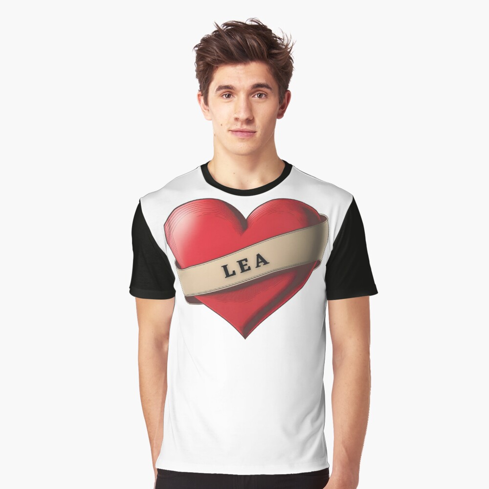 Lív - Lovely Red Heart With a Ribbon - Lv - T-Shirt