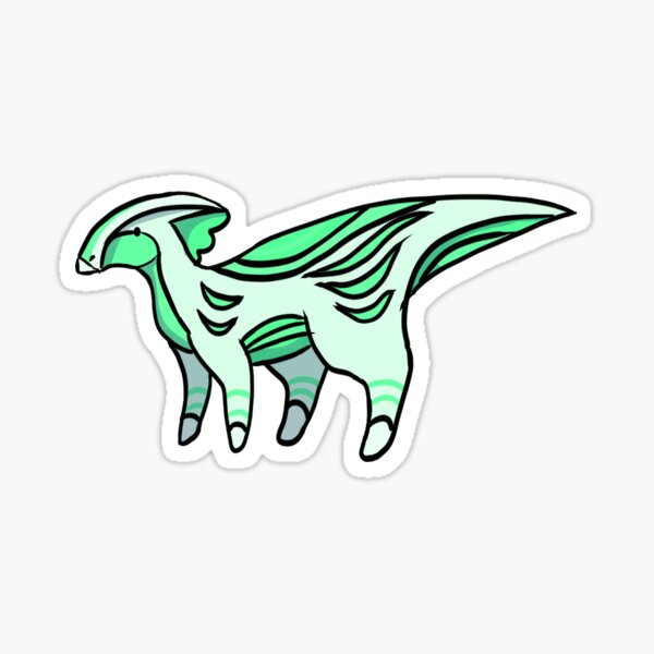 Green Parasaurolophus Sticker Sticker For Sale By Vokkisparkz Redbubble