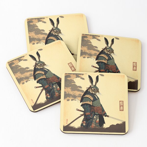 Item preview, ukiyo-e Styled Samurai Rabbit designed and sold by Sabot119.