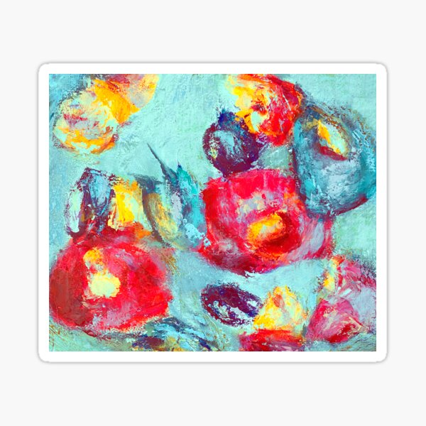 Falling in Teal Sticker
