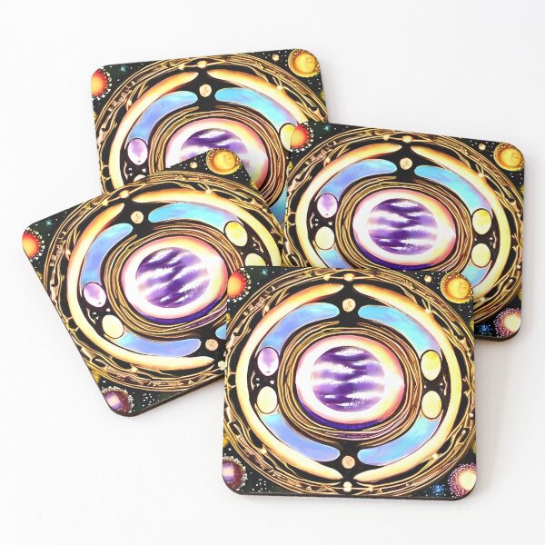 Item preview, Retrofuturism celestial moon designed and sold by BigBrainArtwork.