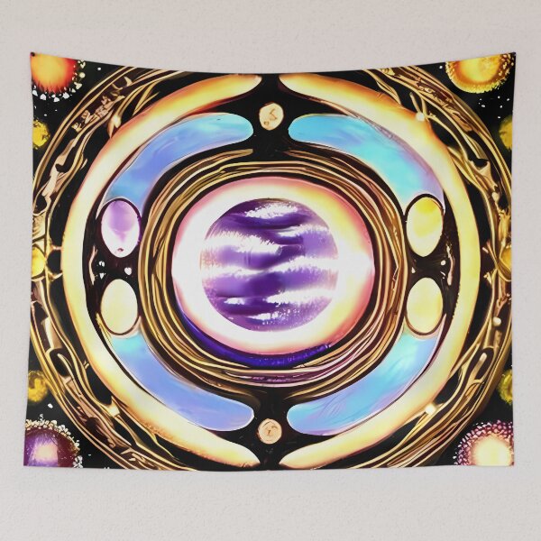 Item preview, Retrofuturism celestial moon designed and sold by BigBrainArtwork.
