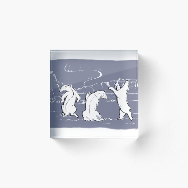 Dancing Polar Bears Acrylic Block