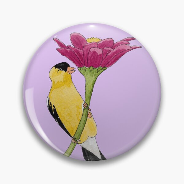 Item preview, Happy Goldfinch Bird Flower Snack Light designed and sold by Nicky Rollings.
