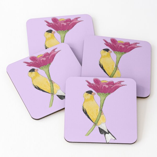 Item preview, Happy Goldfinch Bird Flower Snack Light designed and sold by Nicky Rollings.