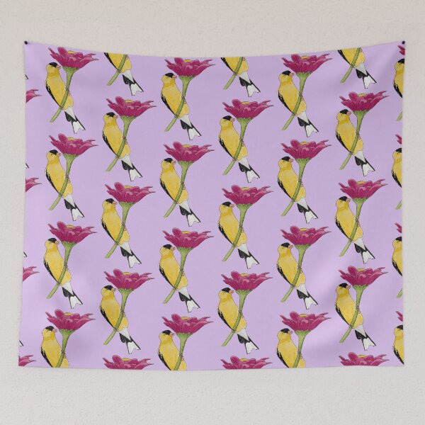 Item preview, Happy Goldfinch Bird Flower Snack Light designed and sold by Nicky Rollings.