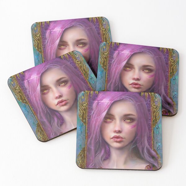 Item preview, Warm Light Portrait Intellectual Beauty in a Digital Painting designed and sold by oanaunciuleanu.