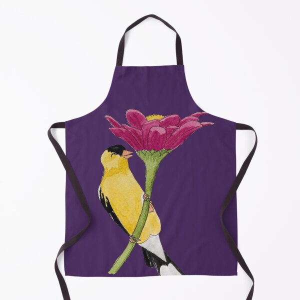 Item preview, Happy Goldfinch Bird Flower Snack Dark designed and sold by Nicky Rollings.