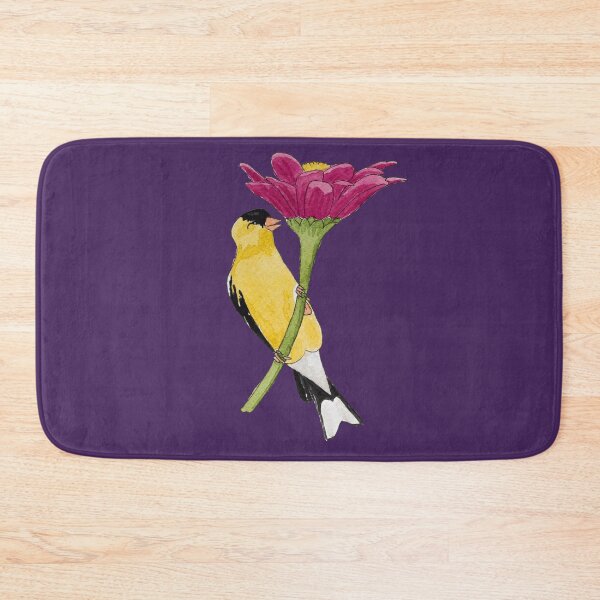 Item preview, Happy Goldfinch Bird Flower Snack Dark designed and sold by Nicky Rollings.
