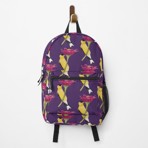 Item preview, Happy Goldfinch Bird Flower Snack Dark designed and sold by Nicky Rollings.