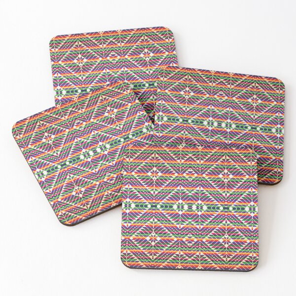 Item preview, Mexican embroidery geometric colorful aztec motive  designed and sold by T-Mex.