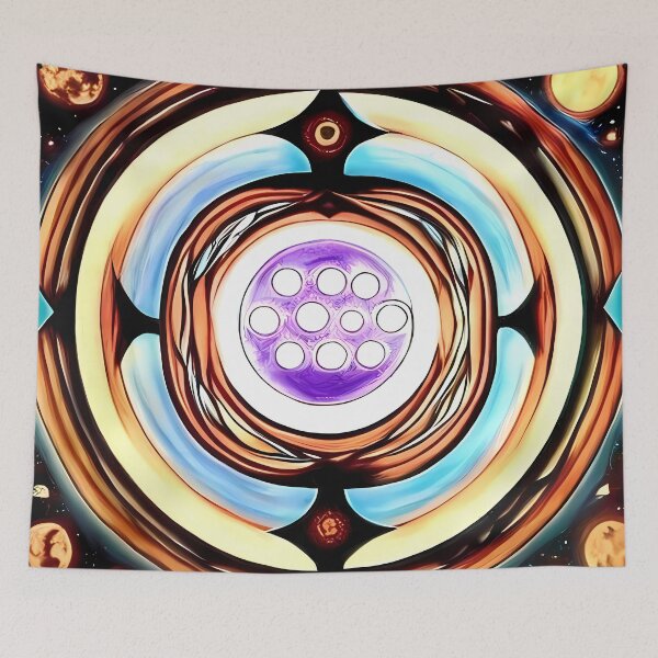 Item preview, Retrofuturism celestial moon designed and sold by BigBrainArtwork.