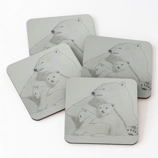 Item preview, Mother polar bear with Cubs designed and sold by WildNature129.