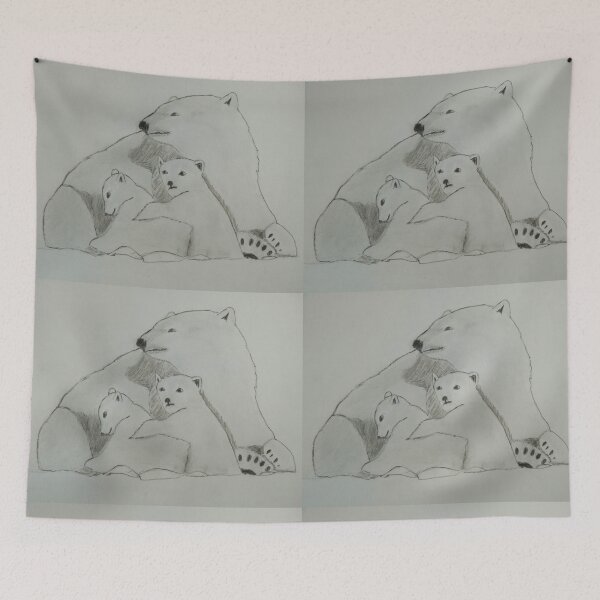 Item preview, Mother polar bear with Cubs designed and sold by WildNature129.