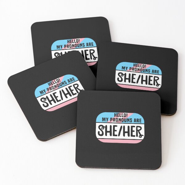 Item preview, Pronouns Name Tag She Her Trans Pride She/Her/Hers LGBT designed and sold by QueenOfPrint.