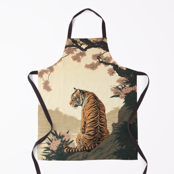 Item preview, Ukiyo-e Style Japanese Art - Tiger in the sunset designed and sold by Sabot119.