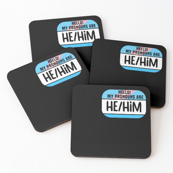 Item preview, Pronouns Name Tag He Him Trans Pride He/Him/Hes LGBT designed and sold by QueenOfPrint.
