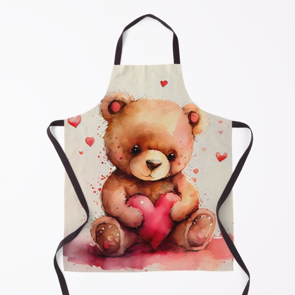 Item preview, Adorable Cute Valentine Bear with Hearts Watercolor Design designed and sold by CGSGraphics.