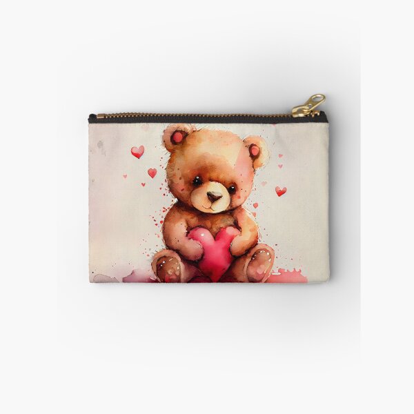 Item preview, Adorable Cute Valentine Bear with Hearts Watercolor Design designed and sold by CGSGraphics.