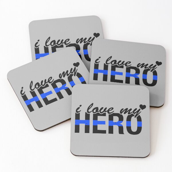 Item preview, Police Wife I Love My Hero Thin Blue Line Police Officer Gift designed and sold by bluelinegear.