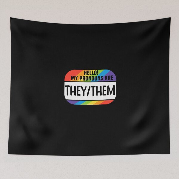 Item preview, Pronouns Name Tag They Them LGBTQIA Pride They/Them LGBT designed and sold by QueenOfPrint.