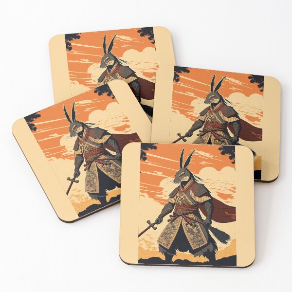 Item preview, Ukiyo-e Style Rabbit Samurai Master designed and sold by Sabot119.