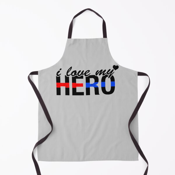 Item preview, Police Officer Firefighter Thin Red Line Thin Blue Line I Love My Hero designed and sold by bluelinegear.