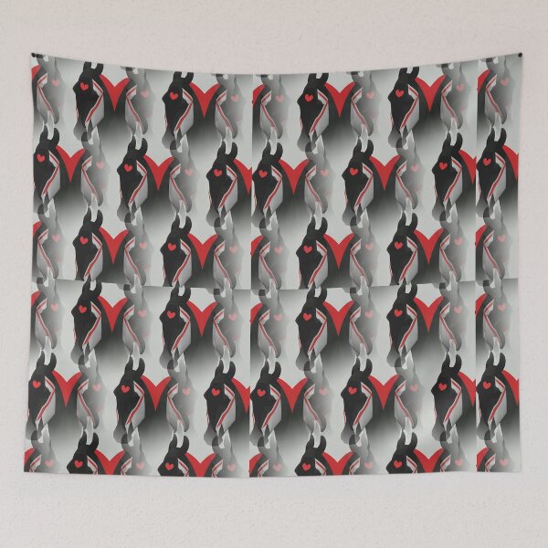 Item preview, Horses and hearts abstract  designed and sold by Coexist In Tee's .