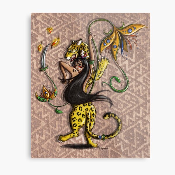 Nagual - jaguar-woman spirit Metal Print