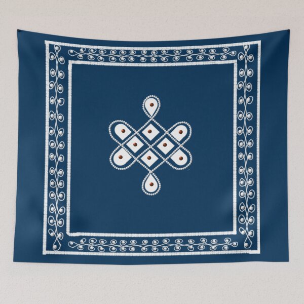 Item preview, Dot kolam/muggu/sikku kolam - Holographic tile designed and sold by ShreecreatE.