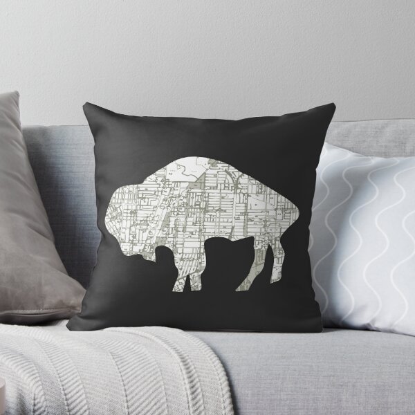 Buffalo Accent Throw Pillow Cover, Rustic Western Pillow Cover, Bison Accent  Pillow, Ranch Home Decor, Buffalo Watercolor Accent Pillow 