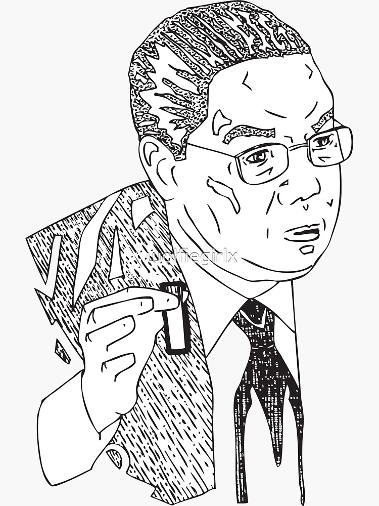 “Colin Powell” Sticker by wolfiegirlx | Redbubble