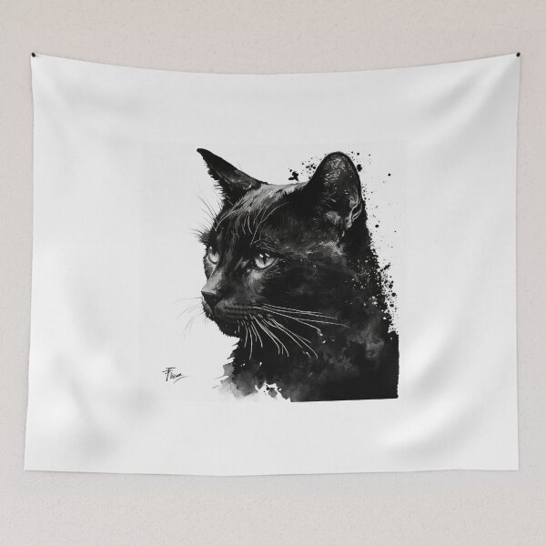 Artikelvorschau, Geheimnisvolle schwarze Katze entworfen und verkauft von JCatDesign.